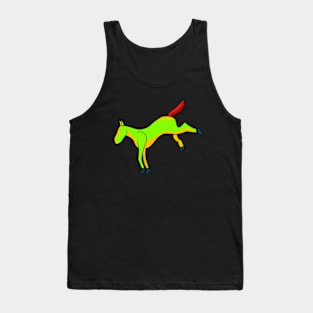 Greenish horse with shades of red on the tail Tank Top